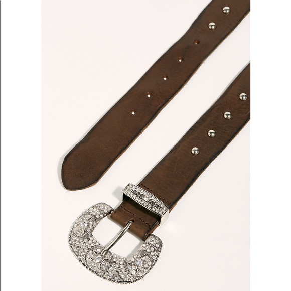 Free People Embellished Studded Leather Belt - Picture 2 of 3